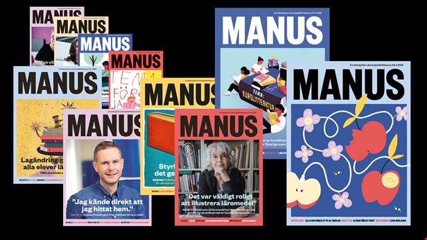 Framsidan av tidningen Manus fyra nummer 2023-25