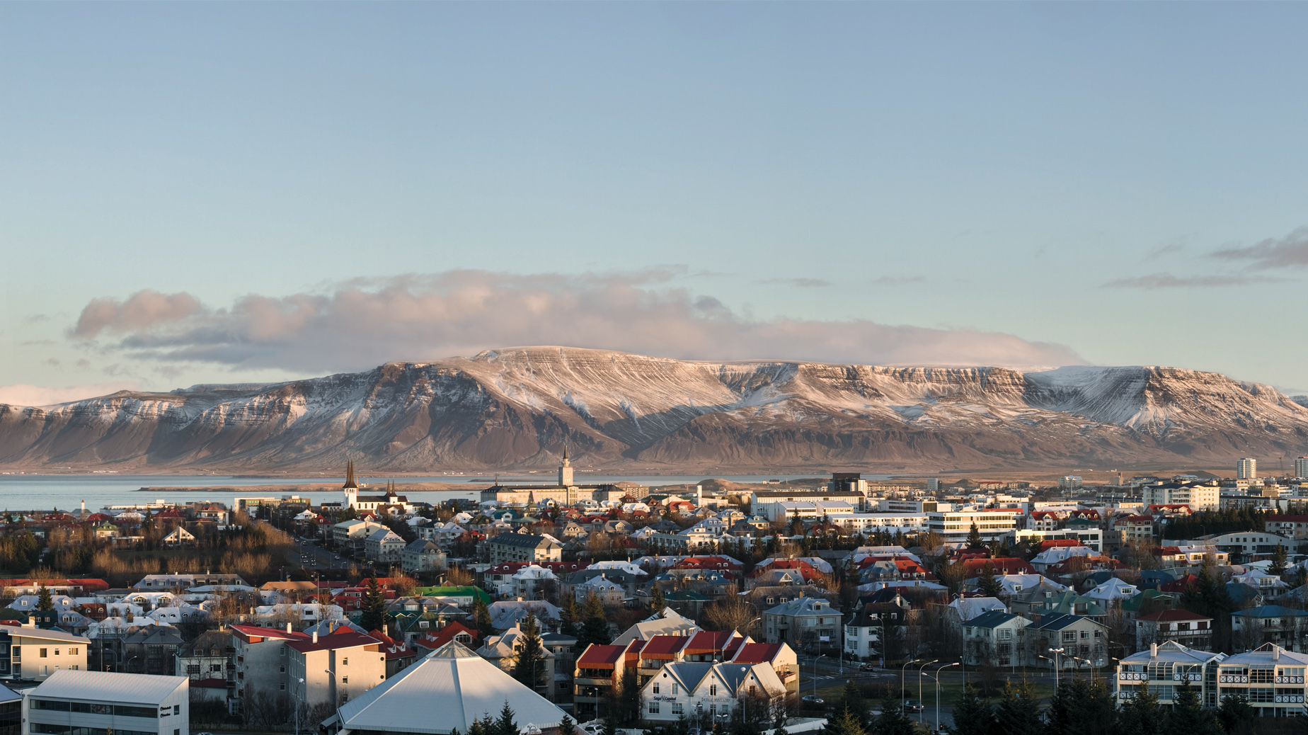 Vy över Reykjavik på Island, foto: Bragi Þór Jósefsson